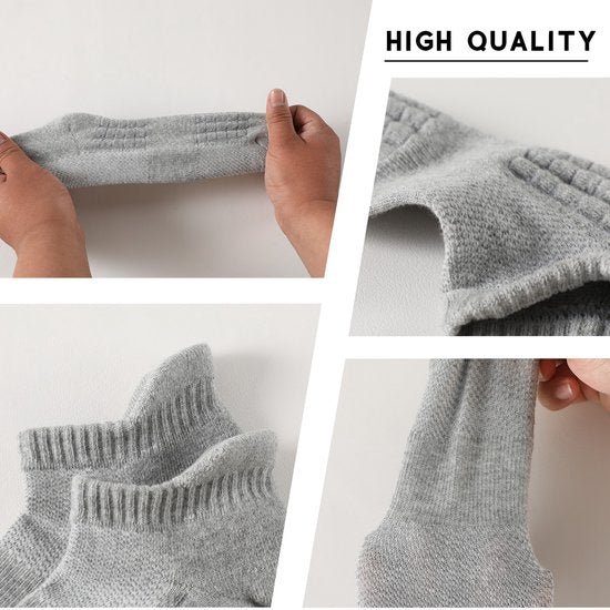 Hardloopsokken - 5 paar - Multipack - Maat 40-44 - Hardloopsokken - Running Socks - Korte Hardloop Sokken - Sportsokken - Tennissokken - Hardloopsokken Heren - Hardloopsokken Dames - Sportsokken Heren