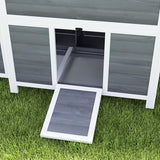 Kippen Legnest voor 4-6 Kippen - Waterdicht Dak - 100x86x100cm - grijs