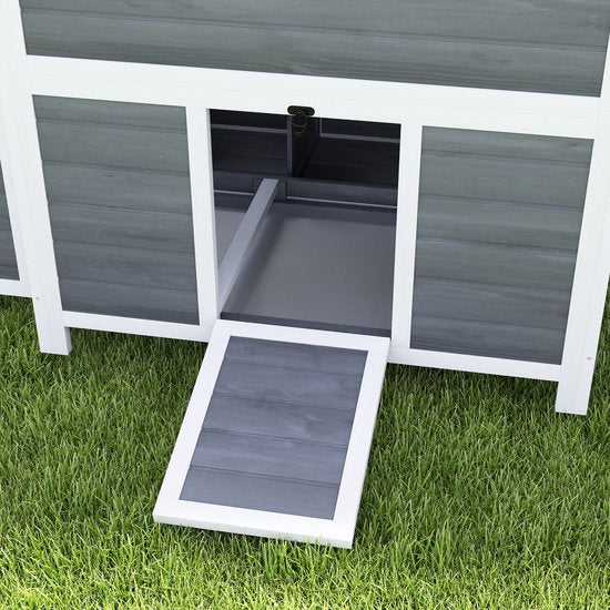 Kippen Legnest voor 4-6 Kippen - Waterdicht Dak - 100x86x100cm - grijs