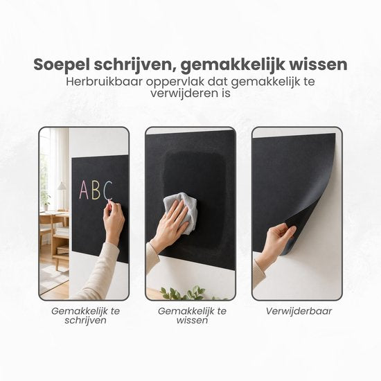 Krijtbordfolie - Muursticker - Inclusief krijtjes