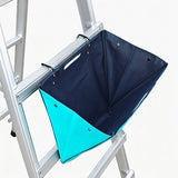 Ladder Gereedschapstas – Opvouwbare Ladder Tool Bag met Haken – Extra Sterk 600D Oxford – Gereedschap Organizer voor Ladder – Lichtblauw