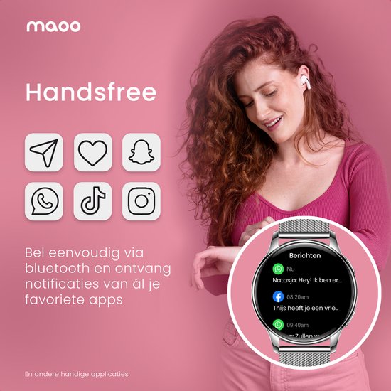 Maoo Ventura - Premium AMOLED Smartwatch Dames