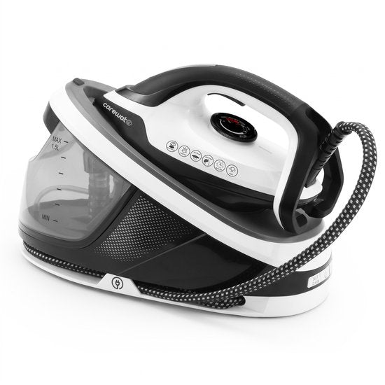 Carewat Stoomstrijkijzer met Stoomgenerator - Wit - 2200W - 1.5L Uitneembare Watertank - 100 g-min Stoomproductie - Keramische Zoolplaat - 3.0 Bar Stoomdruk - Anti-Oververhitting - Geschikt voor alle stoffen