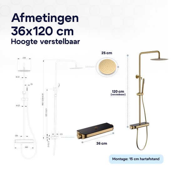 Luzzo® Regendouche met