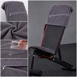 SparkNine Microvezel Handdoek - met ritsvak - S - 38x94 cm - grijs - handig & functioneel - sneldrogend - absorberend & super zacht