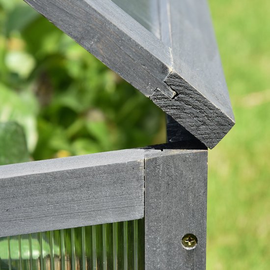 4goodz Houten Mini Kweekbak 100x65x40 cm, moestuin met Deksel