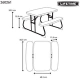 Lifetime® Kindertafel Opvouwbaar - Picknickset voor binnen en buiten - Blauw