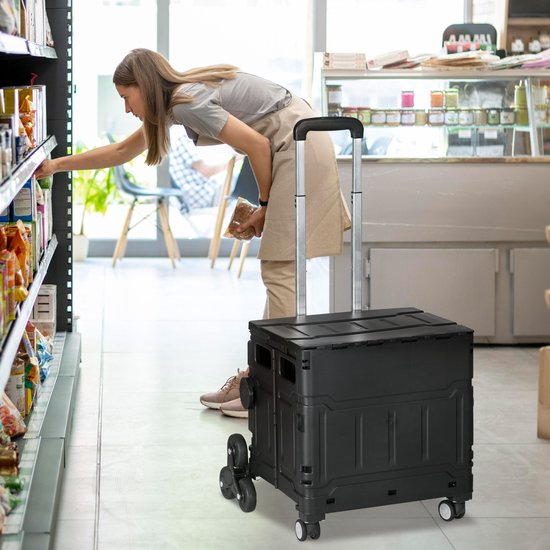 Winkelwagen Vouwkrat Trapklimmer Opvouwbaar max. 65 Kg Belastbaar
