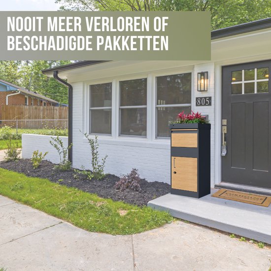 4gardenz® Pakketbrievenbus XL - Staande - Pakketbox - Antraciet