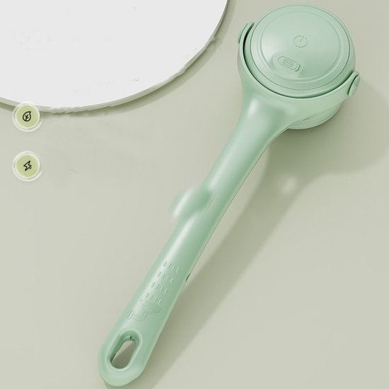 Elektrische Doucheborstel met 5 Opzetstukken – Groen – Diepe Reiniging & Massage – Oplaadbaar – Waterproof – Voor Rug, Benen & Gezicht