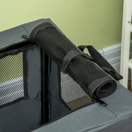 Kattenreismand opvouwbaar voor honden en katten tot 4 kg/40 cm - 3 ingangen - met kussen