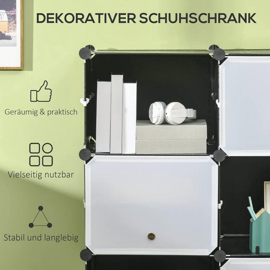 4goodz Schoenenkast Opbergbox met 12 Kubussen - Schoenenrek
