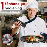 Vesfy Elektrische Peper en Zoutmolen Set - Oplaadbaar met Laadstation - Instelbare Maalgraad - LED-Licht - Pepermolen