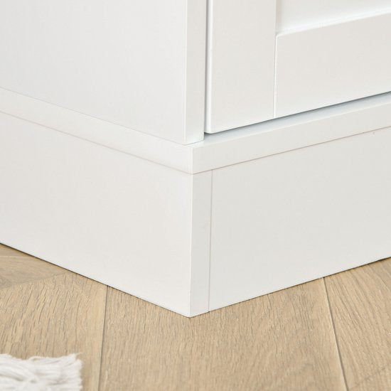 4goodz Boekenkast met open en dichte vakken 40x76x178 cm - Wit