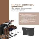 Laarzenrek - Voor 6 paar - Zwart - Schoenenrek Laarzen - Laarzenstandaard