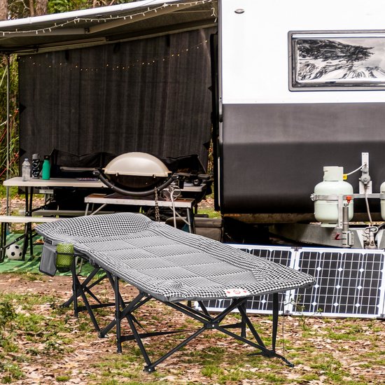 4goodz Veldbed Campingbed met Tas en Bekerhouder - max 120kg
