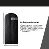 Kledinghoes - 10 stuks - 160x40 - Wit - Kledinghoezen - Kledinghoes Wit - Trouwjurkhoes - Kostumhoes