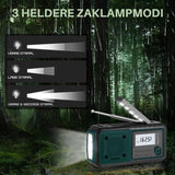 Draagbare NoodRadio Solar Opwindbaar - Powerbank Zonneenergie met - Noodpakket - Draagbare Radio