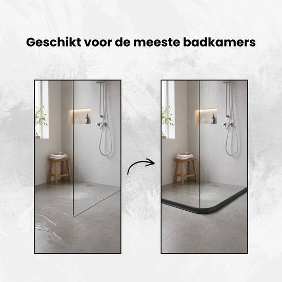 Waterkering - Siliconen - 1 Meter - Zelfklevende Kitrand - Waterdrempel - Douche dorpel