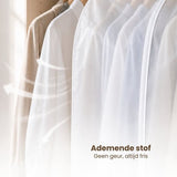 Kledinghoes XXL - Wit - 90 cm x 50 cm x 60 cm - Kledinghoezen - Kleding Beschermhoes - Kledingtas