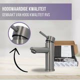 Luzzo® Como - RVS Wastafelkraan Laag