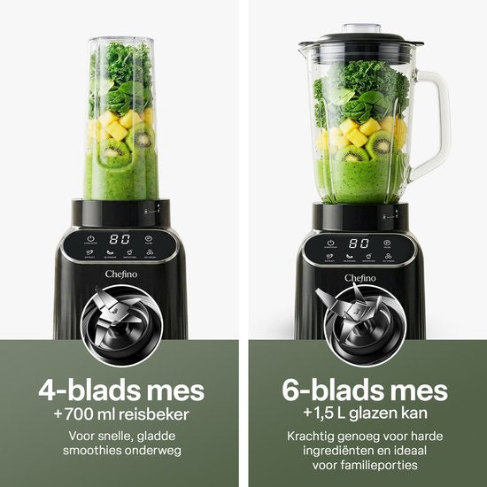 Chefino Blender Beker 700 ml - met - Smoothie Beker - voor Chefino Blender