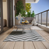 4goodz Waterbestendig Buitenkleed met Draagtas 121x182 cm - Grijs/Wit