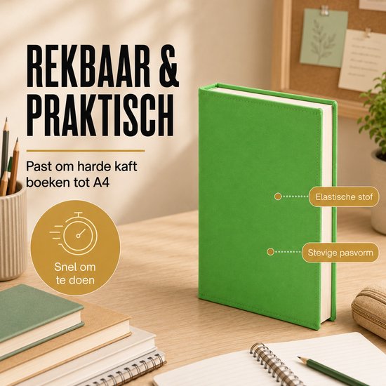 Rekbare boekenkaft - A4 - 21x29,7 - 3 stuks