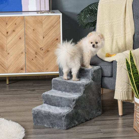 4goodz Huisdiertrede 4-traps Hondentrap - Afneembare Bekleding