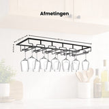 Ophangrek Wijnglazen - glazen - Rijen - Wijnglazenhouder