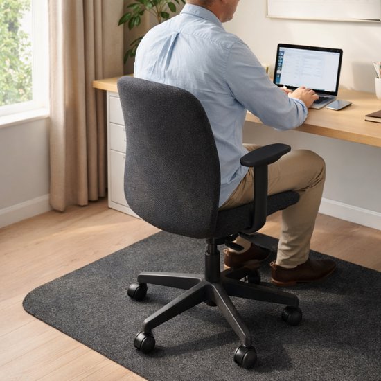 Bureaustoelmat 120 x 90 cm – Vloerbeschermer voor Bureaustoel – Stoelmat Bureau – Antislip Bureaustoel Mat voor Harde Vloeren – Krasbestendige Vloermat Kantoor & Thuiswerkplek