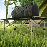 Opvouwbare Campingtafel met Oprolbaar Tafelblad van Aluminium - 95 x 55 cm - Khaki