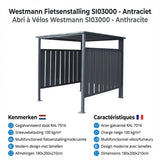 Westmann SI03000 Fietsoverkapping - Opbergruimte - 180x200x210 cm