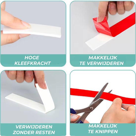 24ME® - Strong Dubbelzijdig PE Foam Tape - Wit - 20mm x 1mm - 5 Meter - Extra Sterke Kleefkracht