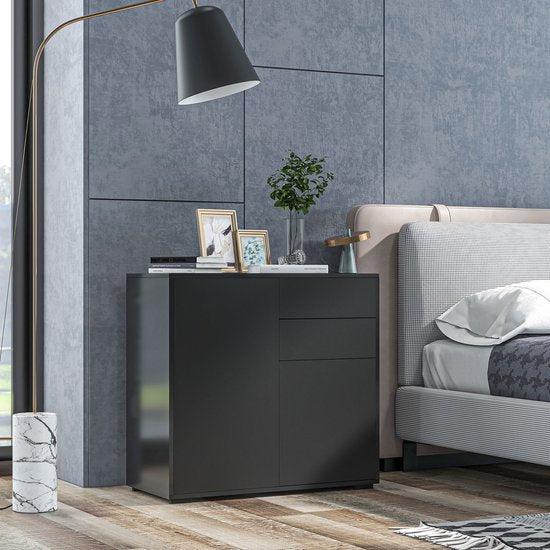 4goodz Ladenkast Buffetkast met 2 Laden 40x105x76 cm - Zwart