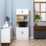 Keukenkast Voorraadkast Hoog met 2 open planken 40x70x170 cm - Wit