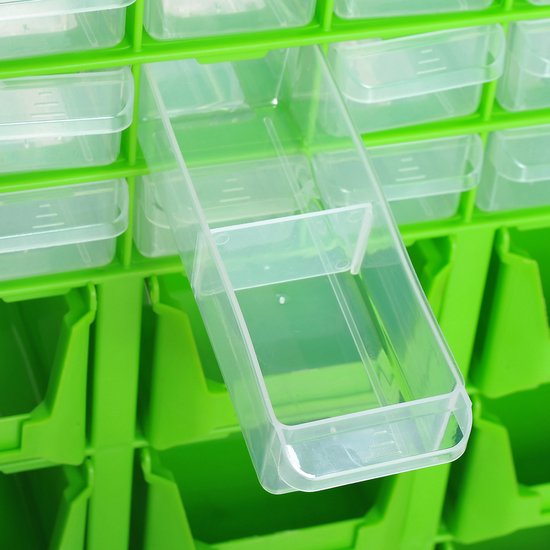 Assortimentsdoos 39 sorteerbox schuifladen voor kleine onderdelen - Groen