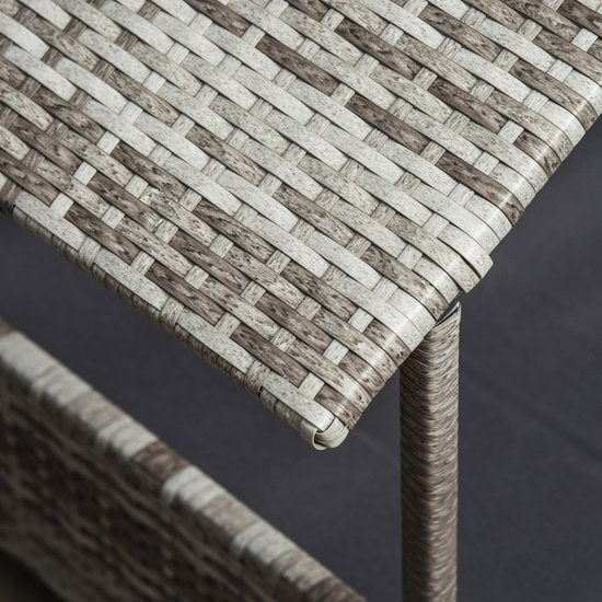 4goodz Rattan Hondenbed in huis vorm met Kussen 69x98x70 cm