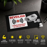 24ME® - 4x Camerabewaking Stickers – Videobewaking Waarschuwingsstickers – Alarm Stickers – Plakzijde Binnenzijde – Voor Winkel, Huis of Bedrijf
