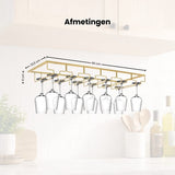 Ophangrek Wijnglazen - glazen - Rijen - Wijnglazenhouder