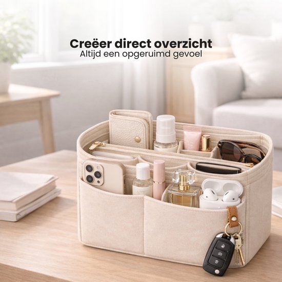 Handtas organizer - Bag in Bag - 11 ruime vakken - 17 9 Tasorganizer