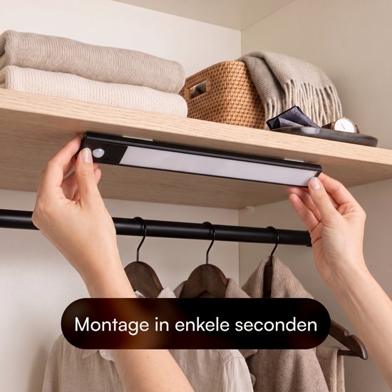 Fidali LED kastverlichting met bewegingssensor - draadloos - zwart - 2 stuks incl. bevestigingsset
