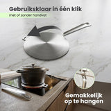 MoreCore Inductie Adapter 20cm - Inductie Adapterplaat - Inductie Beschermer - Kookplaat Beschermer - Inductieplaat - RVS