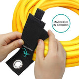 24ME® 4x Heavy Duty Storage Strap - Maat L - Kabelbinders met Ring - Sterk Klittenband - Organizers - Slijtvast
