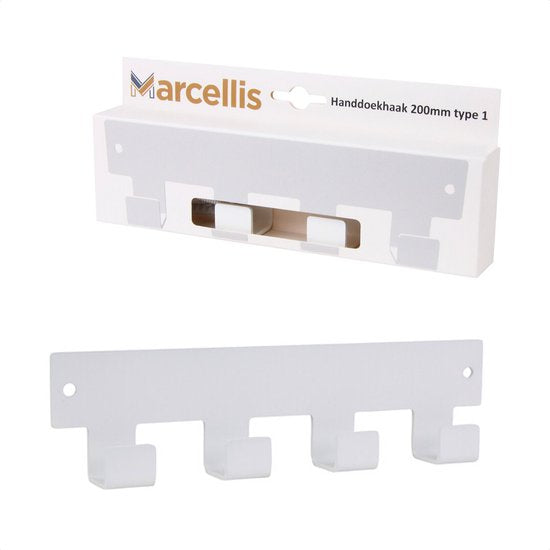 Marcellis - Industriële handdoekhaak - ophanghaak - haken - staal - incl. bevestigingsmateriaal