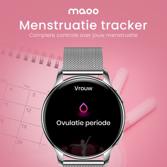 Maoo Ventura - Premium AMOLED Smartwatch Dames