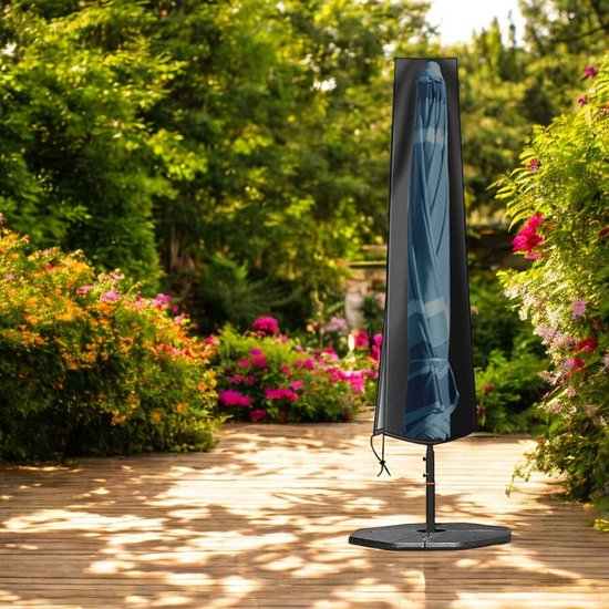 Parasolhoes voor Zweefparasol - 190 cm - Zwart - Waterbestendige hoes voor Parasol - Parasolhoes Staande Parasol met Rits