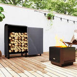 Houtopslagrek 120x36x99 cm met Waterafstotende Hoes