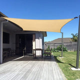 Schaduwdoek Waterafstotend – Vierkant 3x3m – UV-bescherming & Windbestendig – Ademend HDPE Zonnezeil – Tuin, Terras, Balkon, Zwembad – Beige