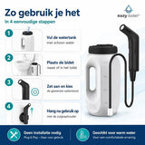 eazy bidet Draagbare Bidet - Montagevrij Bidet Voor WC - Bidet met 2,5L Watertank - Bidet Sproeier - Bidet Handdouche voor Thuis en op Reis